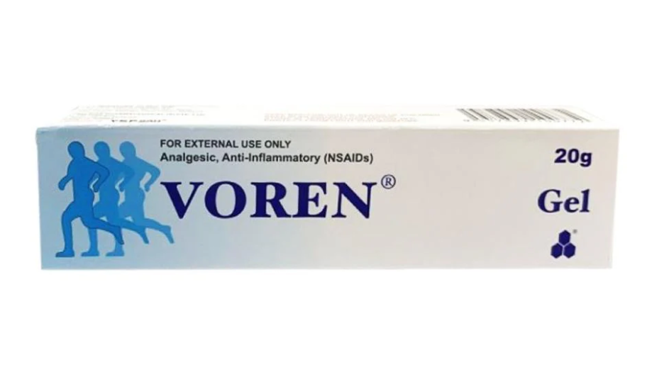 Voren Gel 20g topical NSAID box for external analgesic and anti-inflammatory, featured in the bulk corporate medical supply collection.