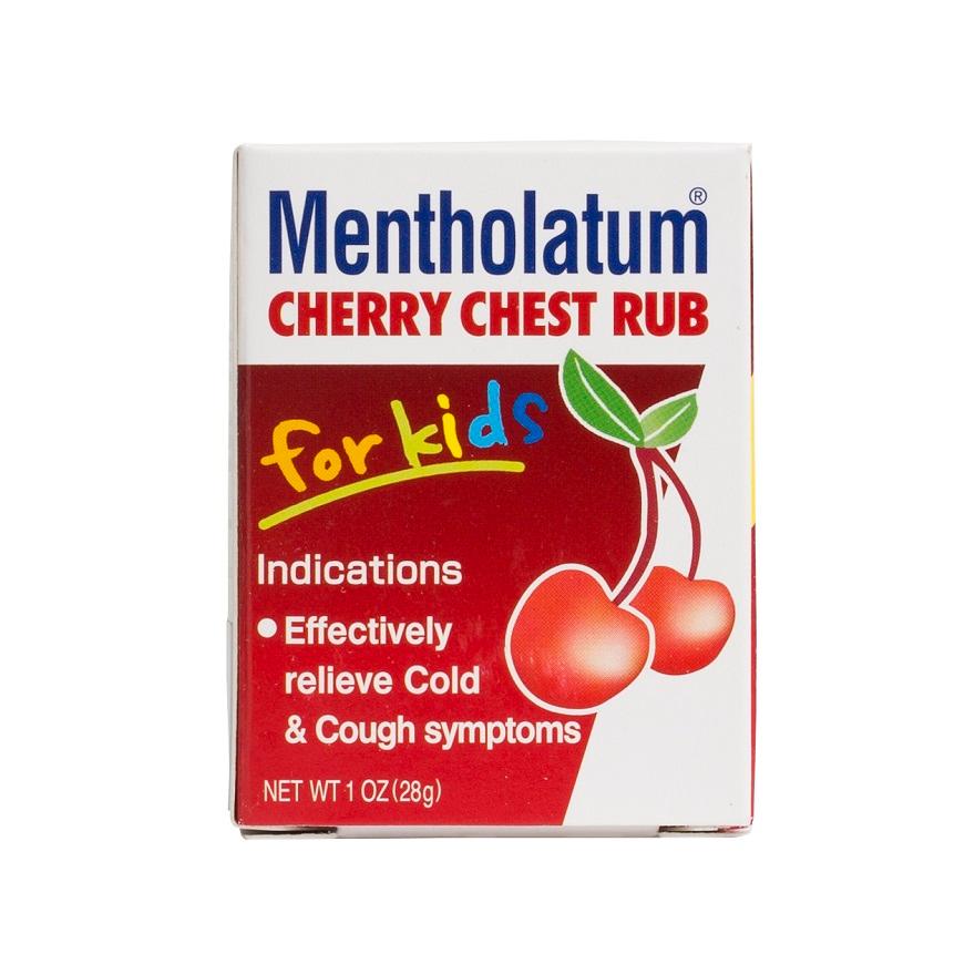 MENTHOLATUM Cherry Chest Rub For Kids (Relieves Cold & Cough Symptoms) 28g