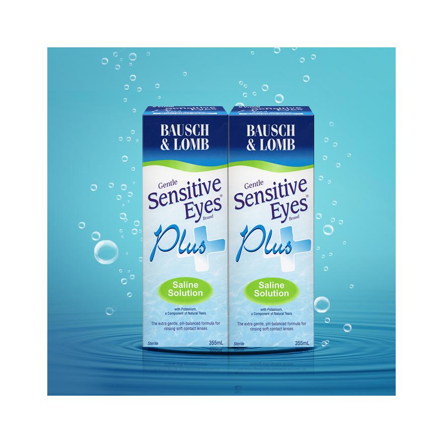 BAUSCH + LOMB Sensitive Eyes Plus Saline Solution 2x355ml