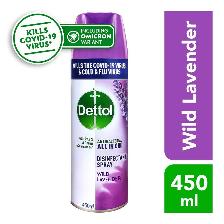 DETTOL Anti-Bacterial Disinfectant Spray Wild Lavender (Kills 99.9% Germs) 450ml