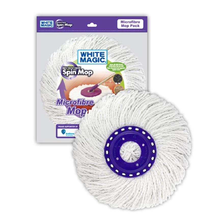 WHITE MAGIC Microfibre Mop Head