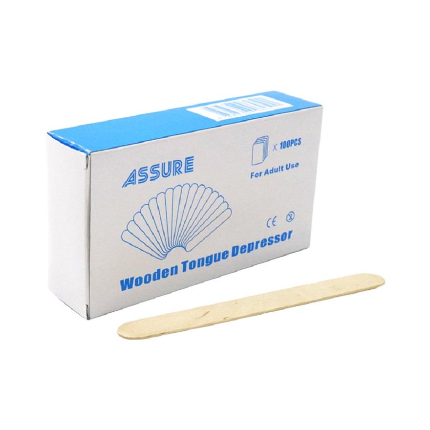 ASSURE Wood Tongue Depressor (Single Use) 100s