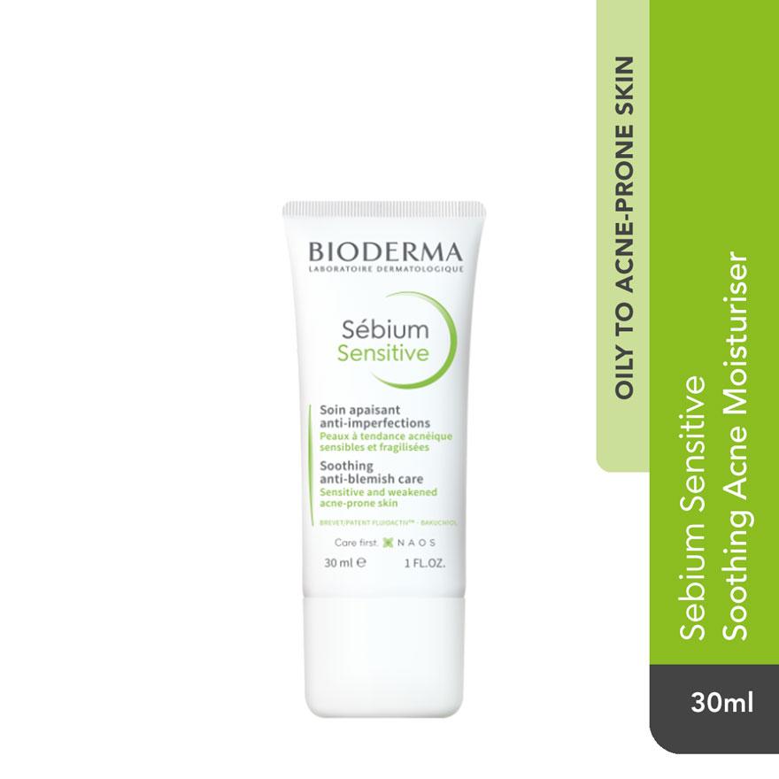 BIODERMA Sebium Sensitive Soothing Acne Moisturiser 30ml
