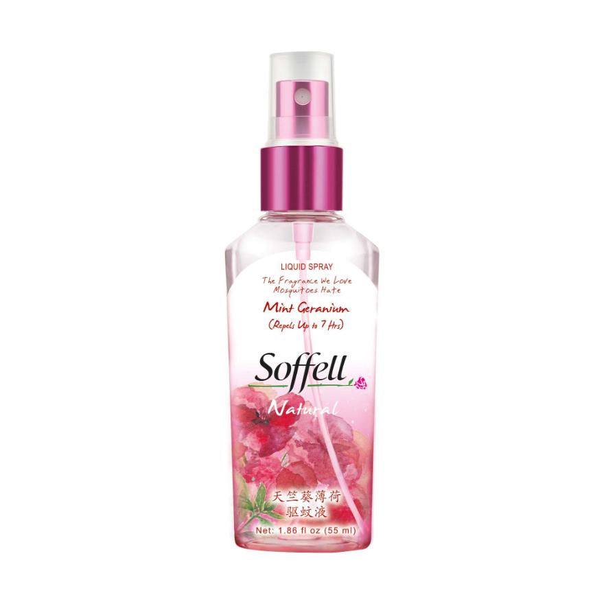 SOFFELL Natural Range Mint Geraniumn Insect Repellent (Suitable For 2 Years Old & Above) 55ml