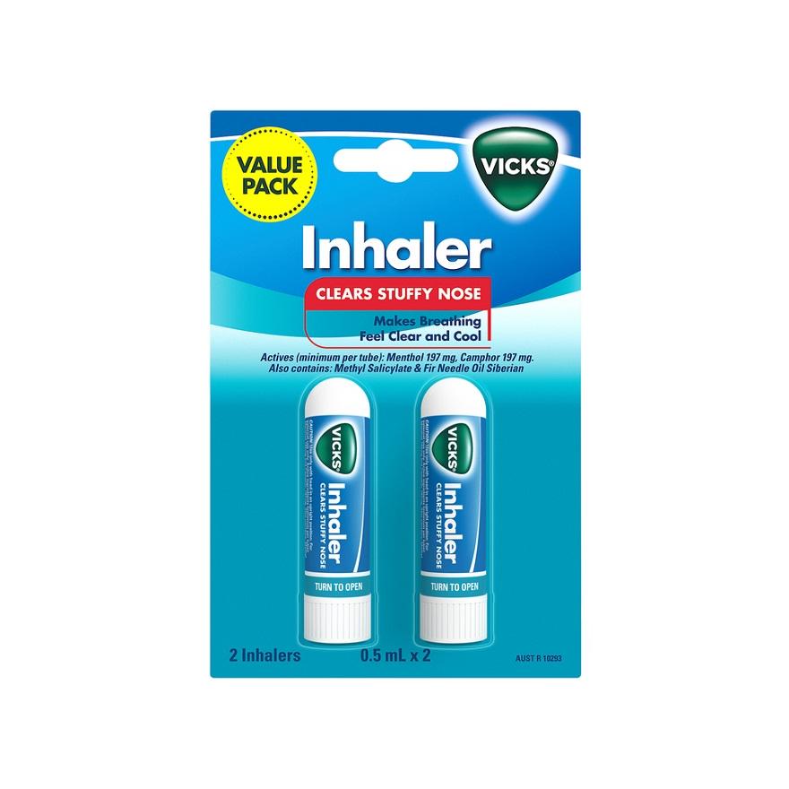 VICKS Nasal Decongestant Vicks Inhaler 2x 0.5ml