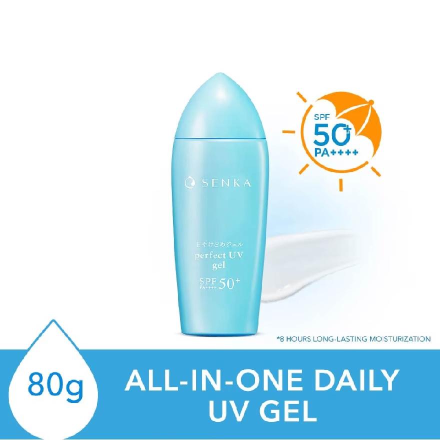 SENKA Perfect Uv Gel Spf 50+ Pa++++ (Moisturising Sunscreen With Watery Breathable Gel Texture For Daily Use On Face) 80ml