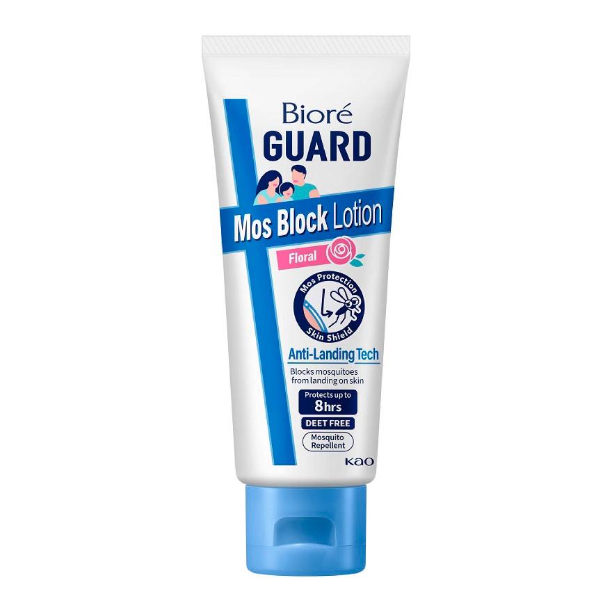 BIORE Mozzie Block Lotion Floral (Mosquito Repellent with Anti-Landing Tech + DEET Free) 100g