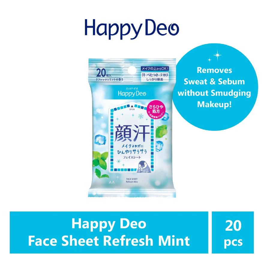 HAPPY DEO Face Sheet Refresh Mint (Remove Sweat + Sebum without Smudging Makeup) 20s
