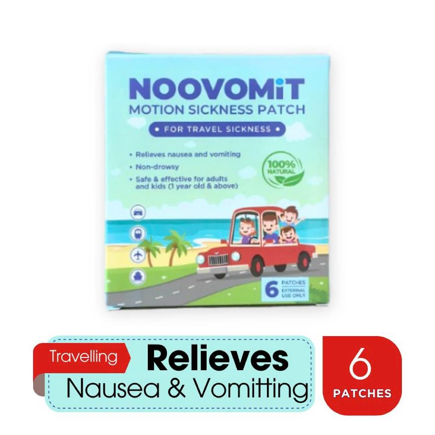 NOOVOMIT Motion Sickness Patch (Reduce Symptoms like Nausea + Vomiting) 6s