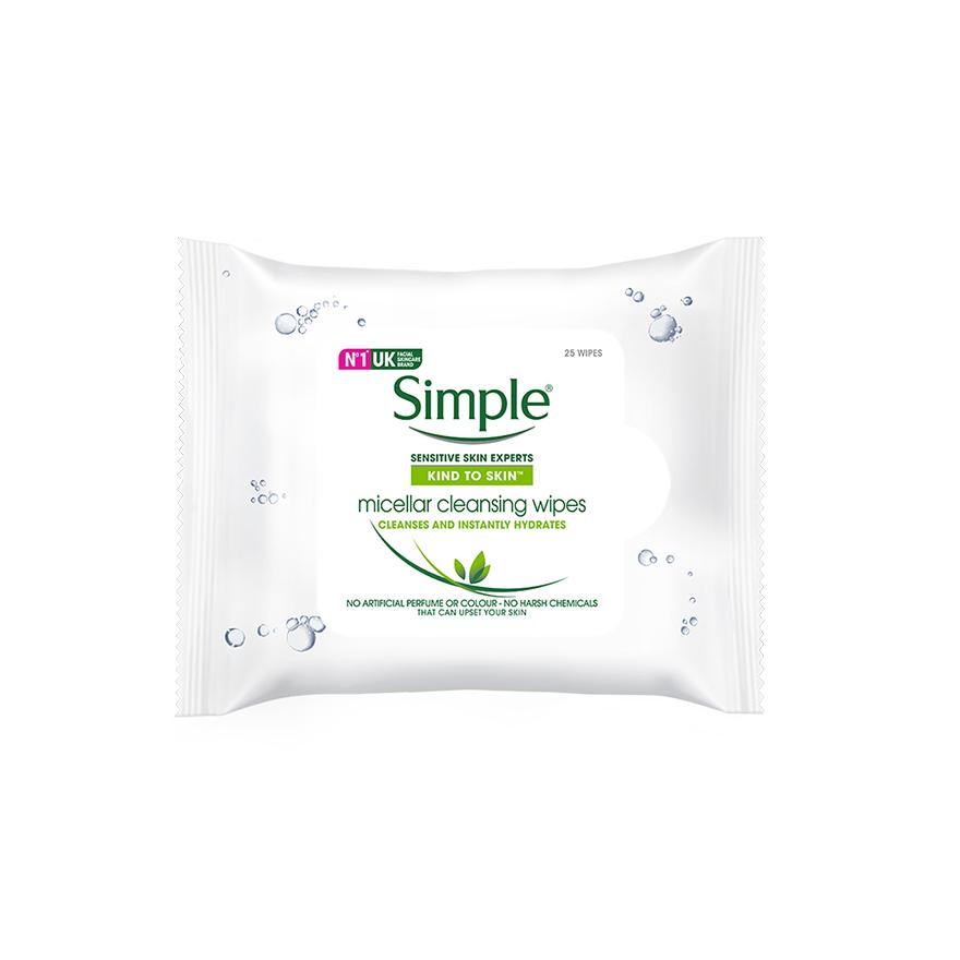 SIMPLE Micellar Cleansing Wipes 25s