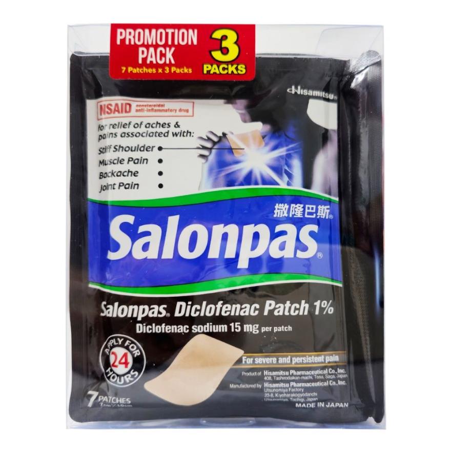 SALONPAS® Diclofenac Patch 1% Value Pack 7s x 3