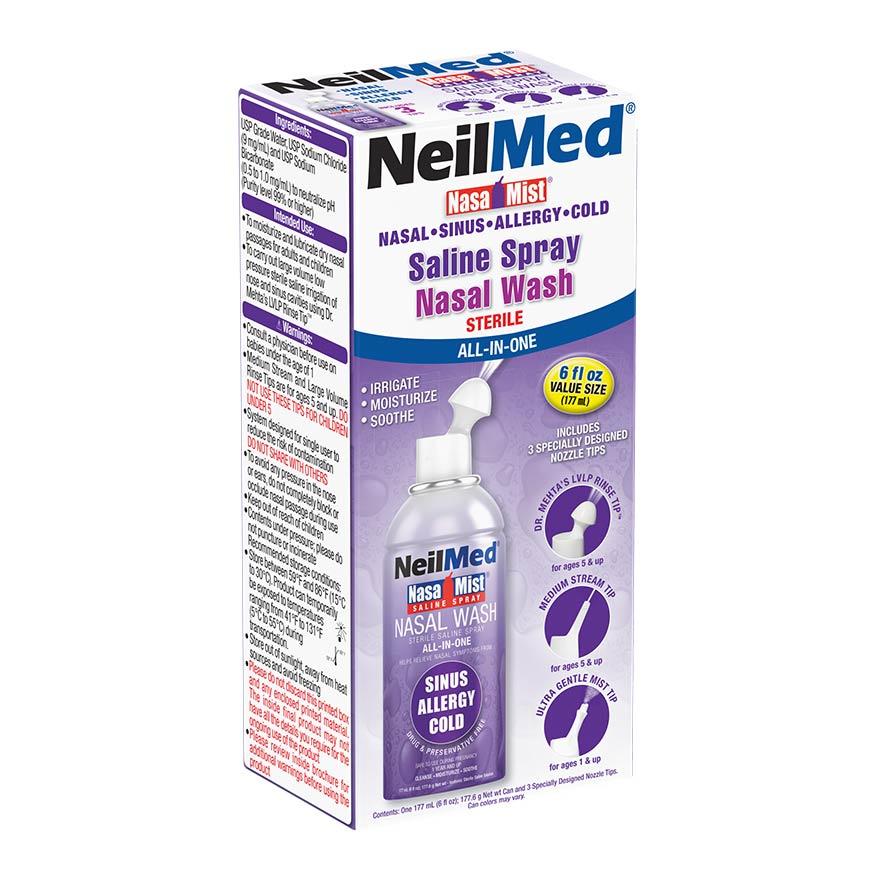 NEILMED NeilMed NasaMist Saline Spray All-In-One (Soothe, Moisturize and Cleanse Nasal) 17ml<BR>