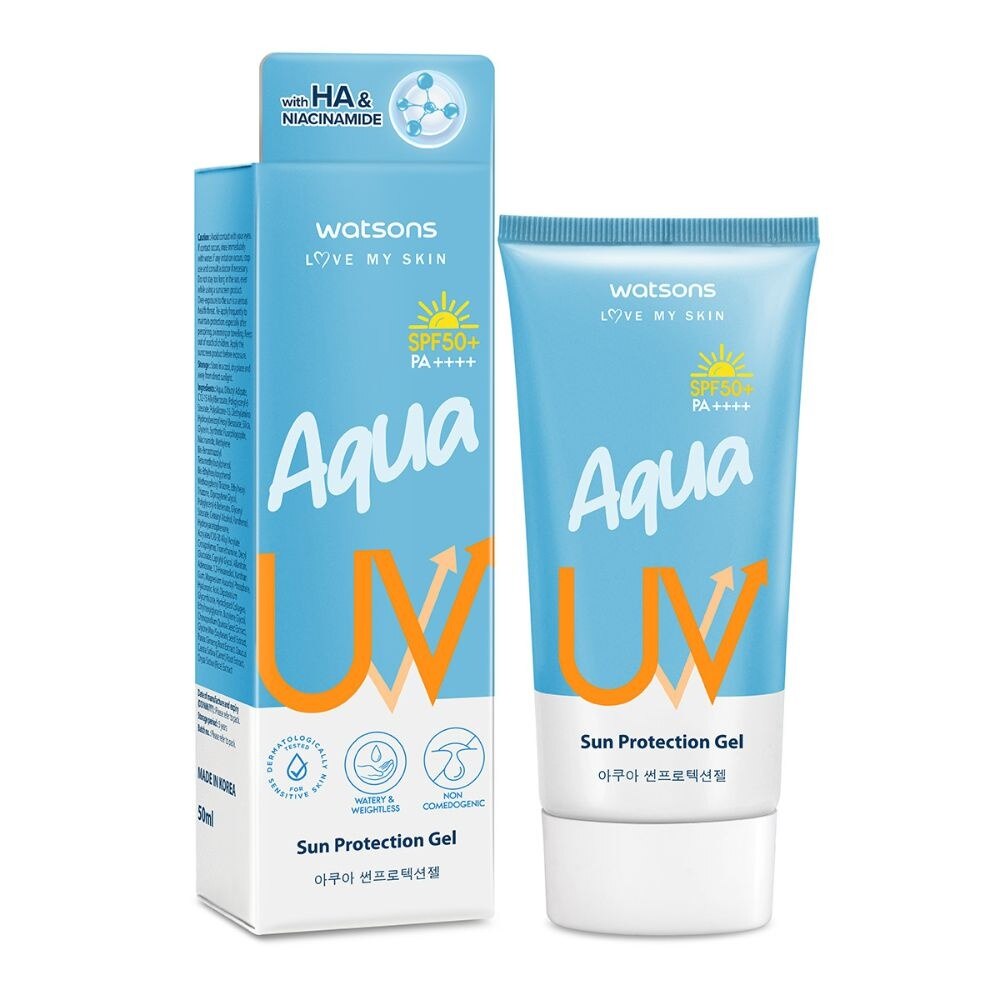 WATSONS Aqua UV Sun Protection Gel SPF50+ PA++++ 50ml