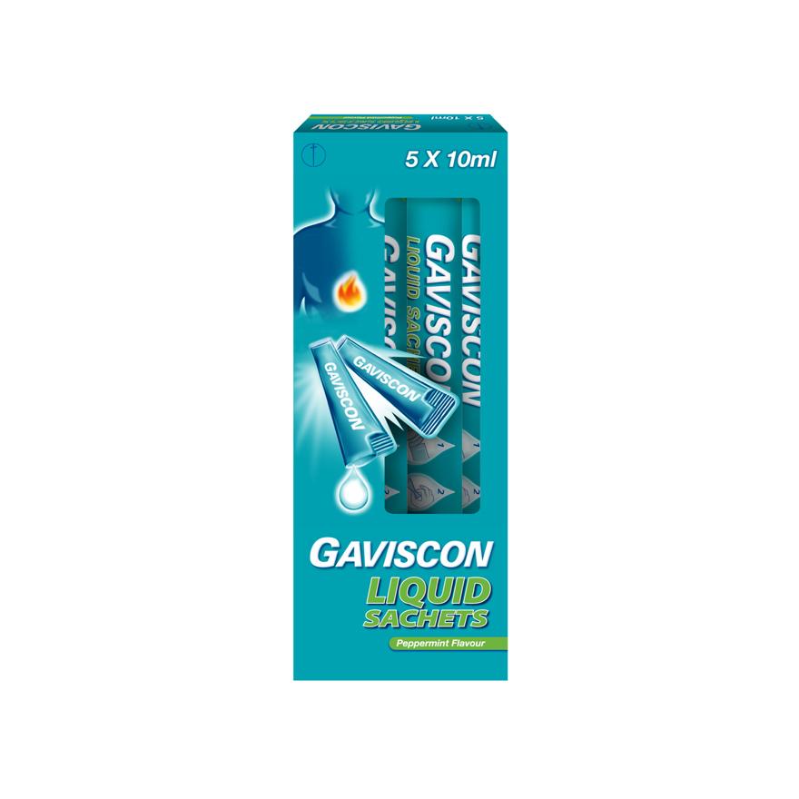 GAVISCON Liquid Sachet Peppermint 10ml x 5s