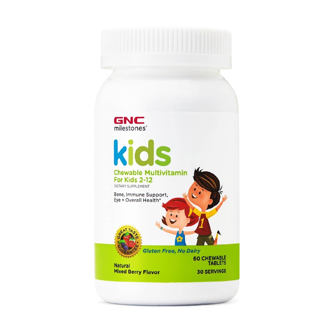 GNC Milestones® Kids Chewable Multivitamin Tablet Kids 2-12 Mixed Berry 30s