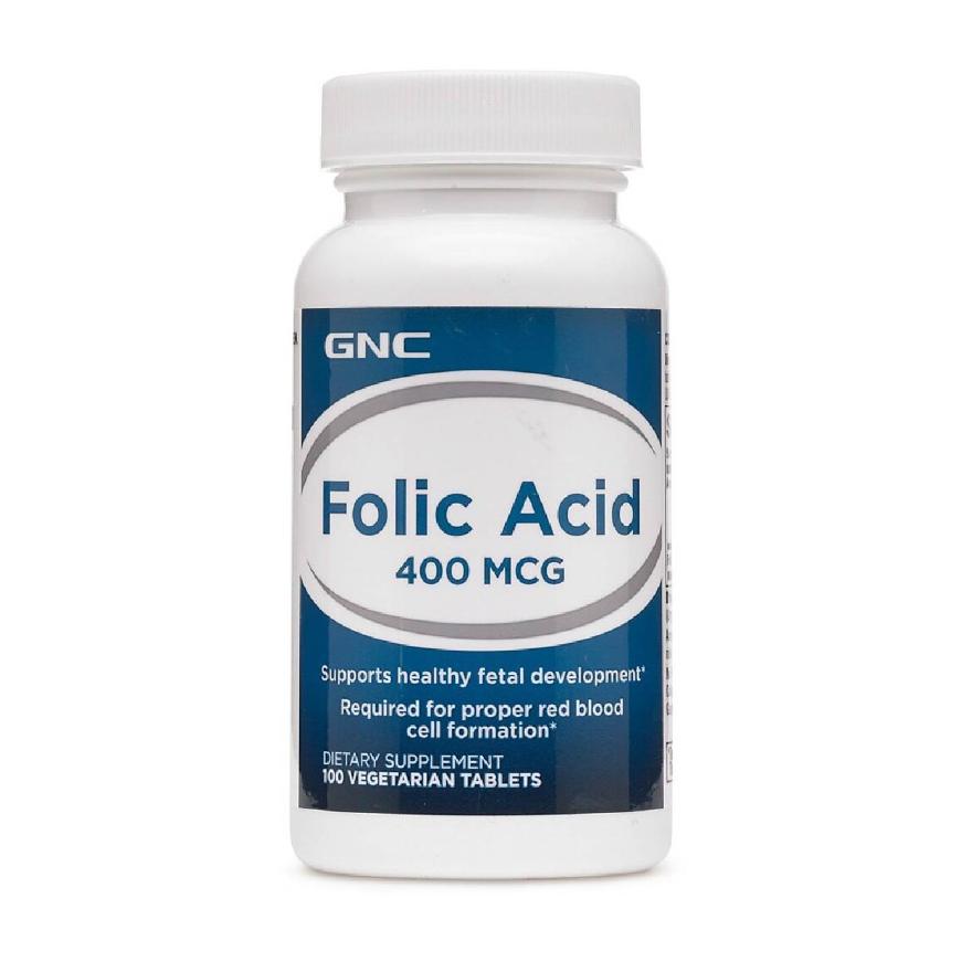 GNC Folic Acid 400mcg Tablet Vegetarian 100s