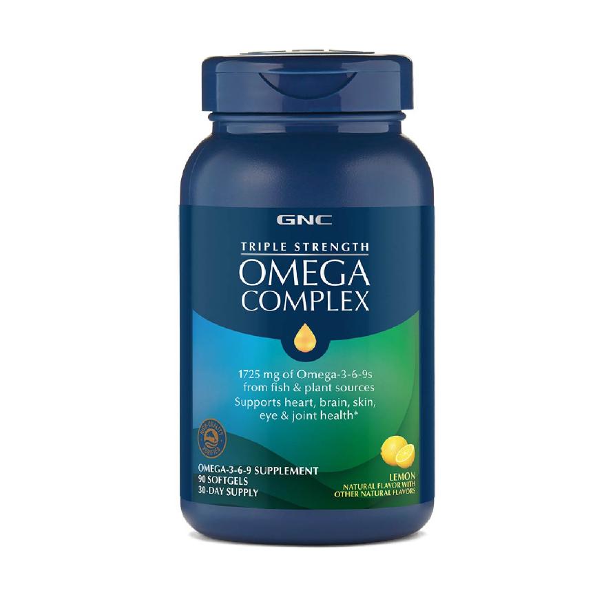 GNC Triple Strength Omega Complex Softgel Lemon 90s