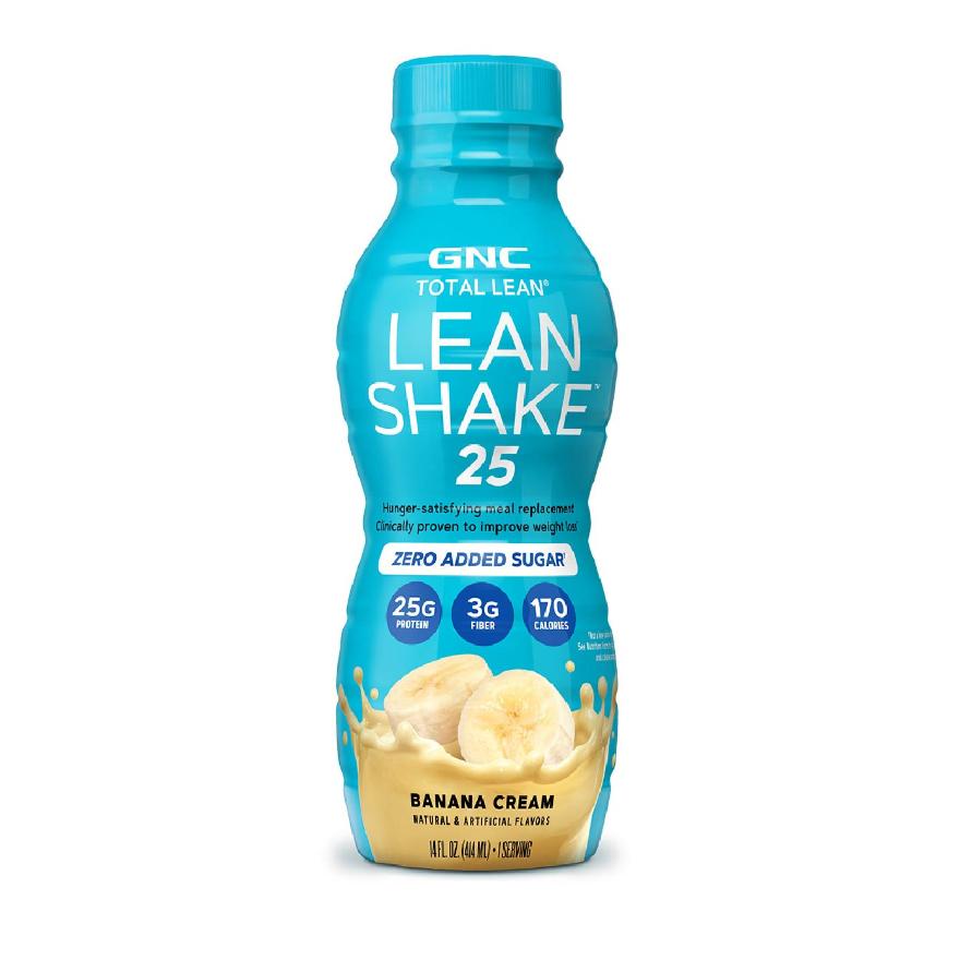 GNC Total Lean Shake 25 Ready to Drink Zero Added Sugar Banana Cream 414ml
