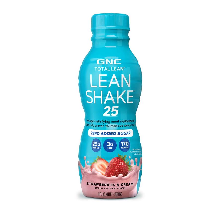 GNC Total Lean Shake 25 Ready to Drink Zero Added Sugar Strawberries & Cream 414ml