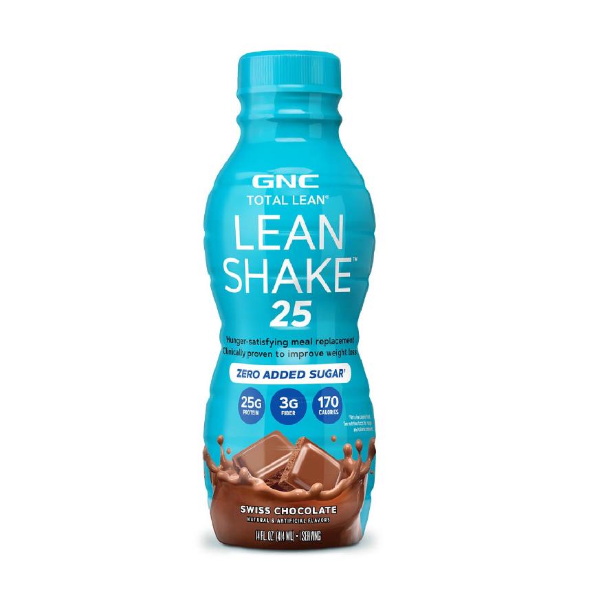 GNC Total Lean® Shake 25 Ready to Drink Zero Added Sugar Swiss Chocolate 414ml