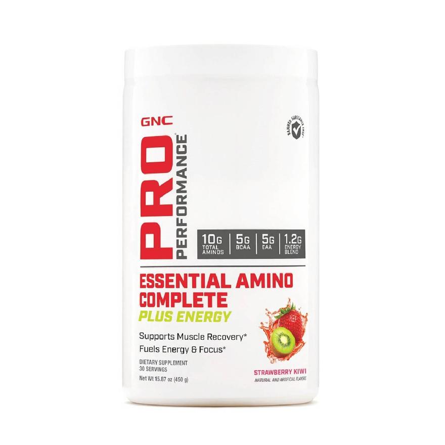 GNC Pro Performance Essential Amino Complete Plus Energy Strawberry Kiwi 450g
