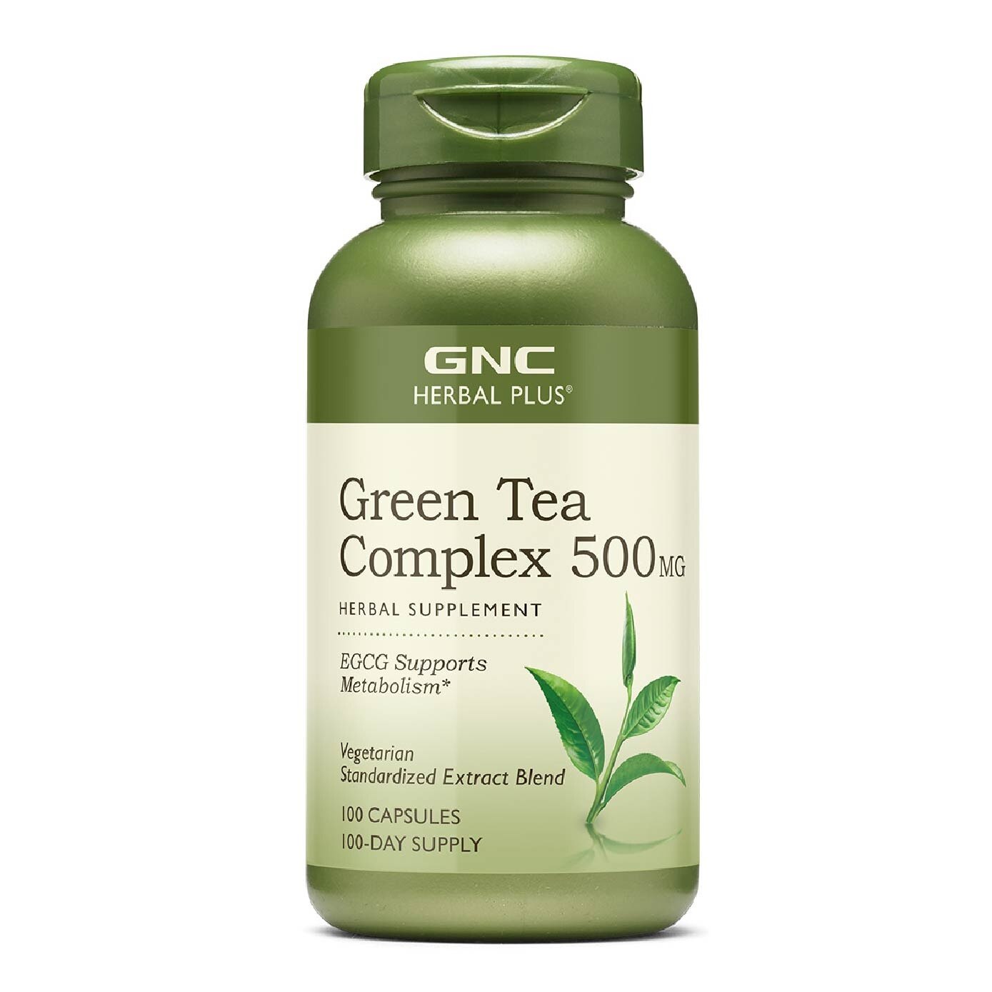 GNC Herbal Plus® Green Tea Complex 500mg Herbal Capsule Vegetarian 100s