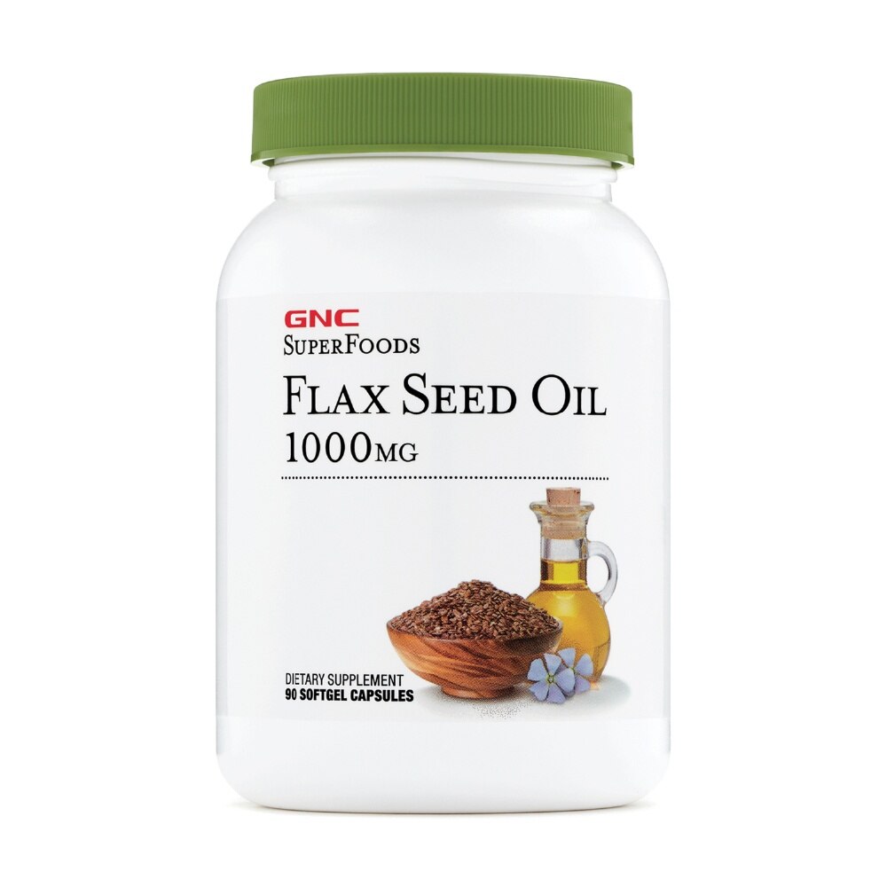 GNC SuperFoods Flax Seed Oil 1000mg Softgel Capsule 90s