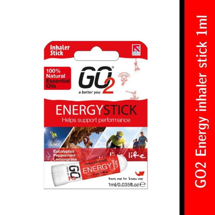 GO2 100% Natural Essential Oils Energy Inhaler Stick 1s