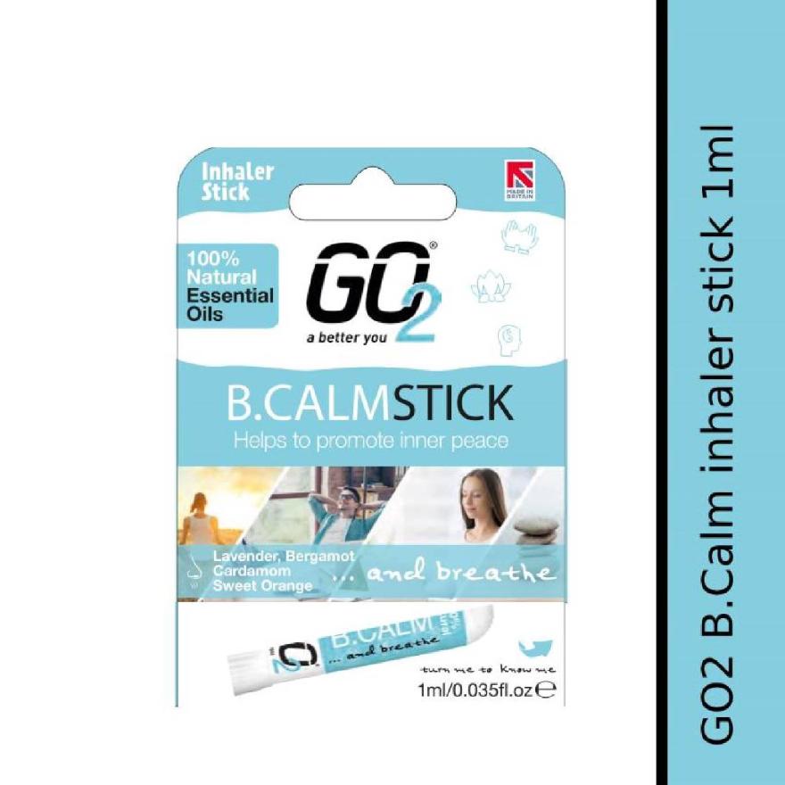 GO2 100% Natural Essential Oils B.Calm Inhaler Stick (To Helps Promote Inner Peace) 1s