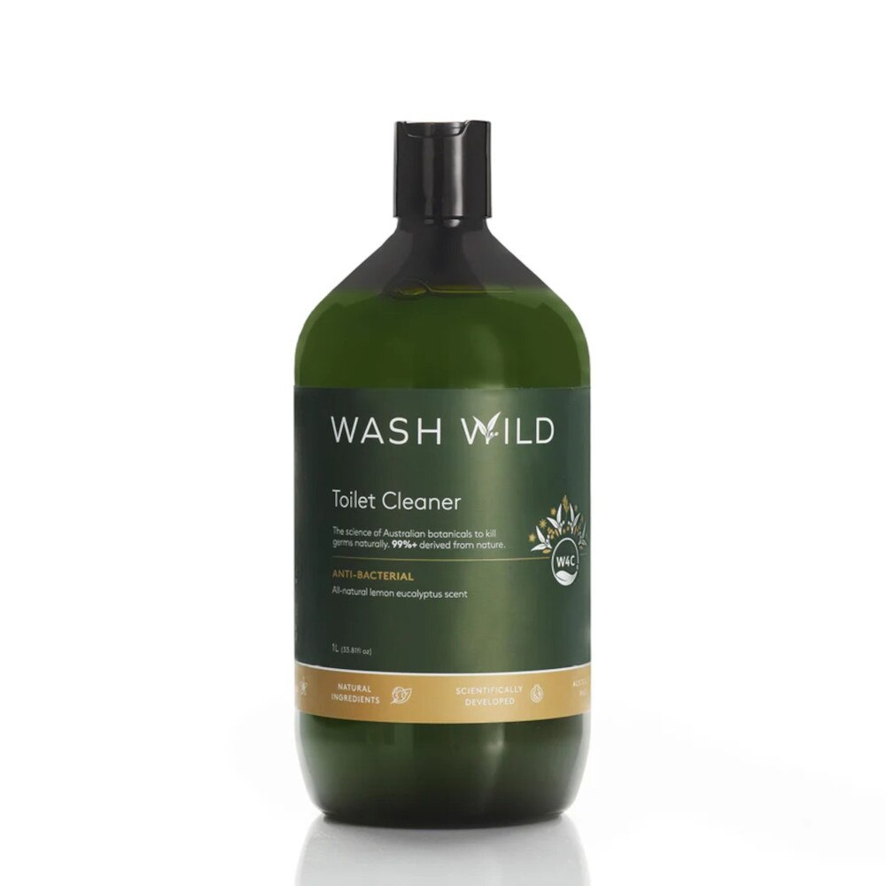 WASH WILD Toilet Anti-Bacterial (All Natural Lemon Eucalyptus Scent) Cleaner 1L