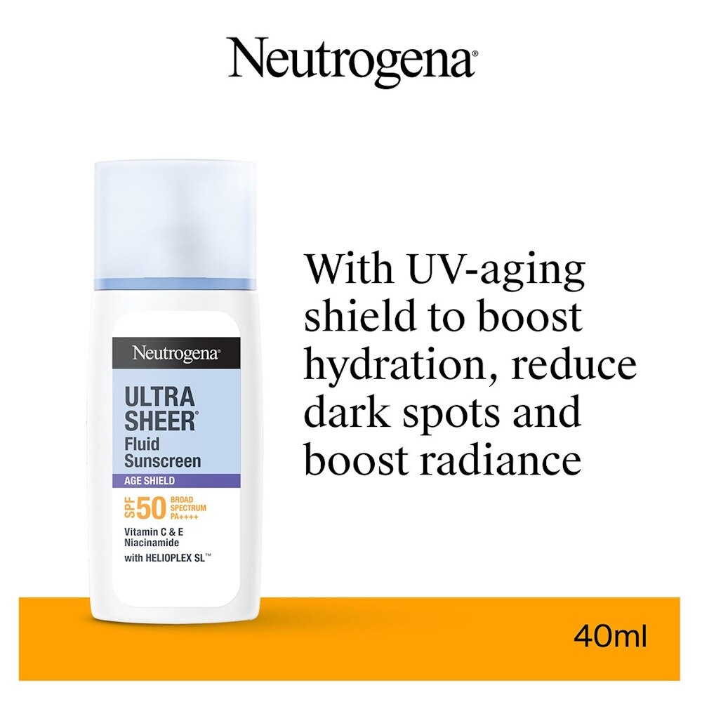 NEUTROGENA Ultra Sheer Fluid Sunscreen Age Shield SPF 50 PA++++ 40ml