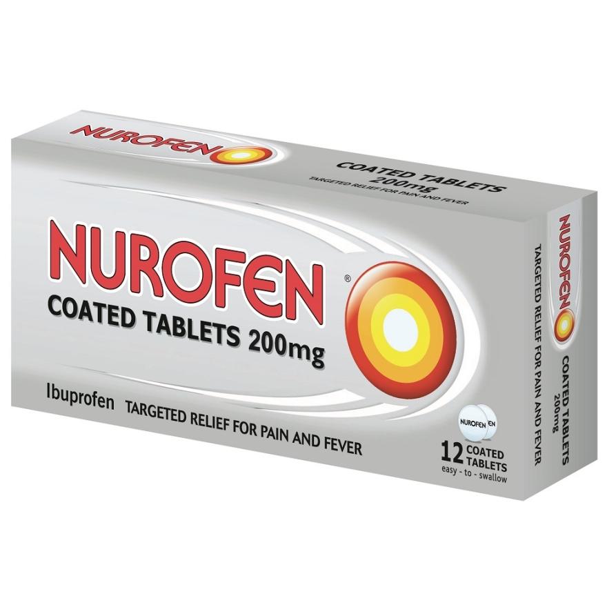 NUROFEN Coated Tablet 200mg (Relief for Pain and Fever) 12s