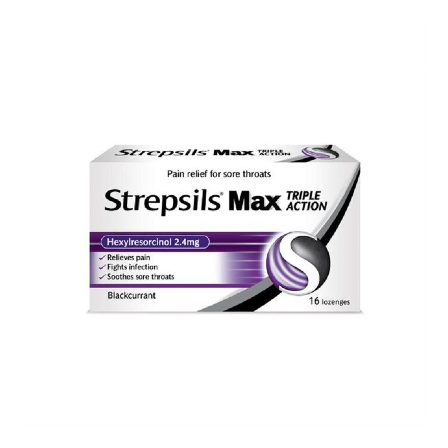 STREPSILS Lozenges Soothing Relief for Sore Throat Max Triple Action 16s